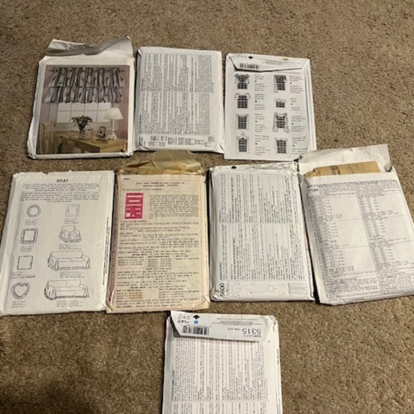 Bundle of 8 Sewing Patterns Crafts Home Decor Window Treatments Pillows Quilts - Picture 8 of 9